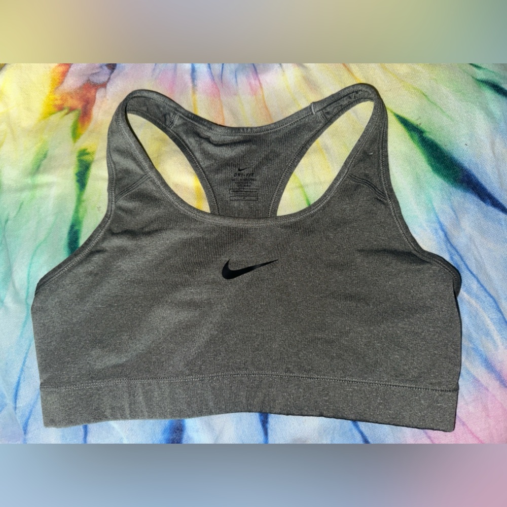 Nike Dri-Fit Sports Bra Gray Size Large